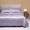 Xiangling Premium Conjunto de Roupa de Cama de Quatro Peças Cor Sólida Tencel Importado Estilo Simples e Luxuoso: Lençol, Capa de Edredom, Fronha e Acessórios de Cama