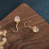 Joyas Suministro en Vivo Estilo de Corte Antiguo Chapado en Oro Elegantes Pendientes de Celebridad Incrustados con Color Calcedonia Pendientes Tesoro