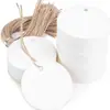 Etiquetas de papel kraft transfronteiriças, cartões redondos de papel em branco para Halloween, Natal, Ação de Graças, cartões pretos, cartões brancos, etiquetas artesanais