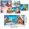 Tarjetas de Felicitación Navideñas Populares Transfronterizas Multiserie Hechas a Mano con Diamantes Juego de 9 Piezas con Sobres Pegatina de Diamante Dibujos Animados Juego de 6 Piezas