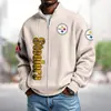 Sudadera Deportiva con Capucha y Cremallera de Talla Grande, Estilo Holgado, Estampado Digital 3D, Camisetas de Equipo de la NBA Transfronterizas Europeas y Americanas