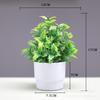 Cilindro de Planta Verde Simulado Planta em Vaso de Plástico Simulação de Eucalipto Planta Verde Falsa conjunto Enfeites Flor Artificial de Plástico Planta Bonsai