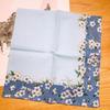 Lenço feminino lenço de algodão estampado quadrado lenço floral antigo para meninas presente de casamento