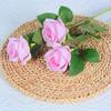 Rosa de Simulación Tacto Único Franela Rosa Decoración Hogar Boda Día de San Valentín Flor de Simulación de Mano Flor Falsa de Mano