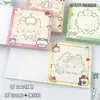 Cuaderno cuadrado lindo de gato y perro, bloc de notas de página colorida, notas adhesivas cuadradas, bloc de notas de conveniencia para estudiantes de alta apariencia, comercio exterior