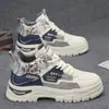 Botas Martin Masculinas Outono 2025 Novos Tênis de Cano Alto Respiráveis Casuais Versáteis Tendência Masculina Sapatos Tendência Planos com Solado Grosso