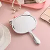 Espejo de mano con forma de gato, Espejo pequeño portátil, Espejo de maquillaje plegable, Espejo de alta definición