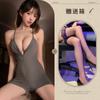 Nueva Lencería Sexy de Ai Wusuan, Ligas Sexys, Mono de Escote Profundo, Traje de Yoga con Cremallera, Ropa de Casa de Una Pieza