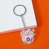 Llavero colgante de conejo suave y lindo de acrílico adornos decorativos para bolso llavero de dibujos animados pequeño regalo creativo