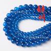Cuentas sueltas de Jade Persa azul oscuro de comercio Ming fundido color azul cristal pulsera collar accesorios de joyería al por mayor
