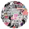 50 adesivos de grafite transfronteiriços não repetitivos para celular, copo de água, adesivos decorativos à prova d'água, adesivos de PVC, atacado