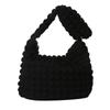 Bolsa de ombro estilo coreano de grande capacidade plissada, nova bolsa all-match com bolhas, bolsa tiracolo casual da moda