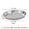 Chapa Coreana para Churrasco de Aço Inoxidável Chapa para Churrasqueira Externa Chapa para Fogareiro a Gás Portátil Chapa com Duas Alças Chapa para Bife Ocidental Sobremesa Prato para Pizza