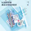 Deli 5675 Bolsa Transparente para Documentos Bolsa para Exámenes para Exámenes de Secundaria y Preparatoria Bolsa de Papelería A5 Bolsa para Archivos Bolsa con Cremallera Impermeable