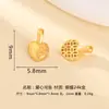 Acessórios de Prata 925 Prata Pura Banhado a Ouro Pingente de Coração Charm Pequeno Pingente DIY Pulseira Colar Materiais de Artesanato Acessórios