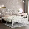 Cama de Ferro Forjado, Espessada e Reforçada, Cama Princesa Simples Moderna, Cama de Casal Tendência 1,8m, Cama de Solteiro Nórdica, Cama com Estrutura de Ferro 1m