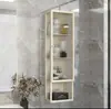 Armário de Parede de Vidro Armário de Parede Montado em Parede Armário de Armazenamento de Cosméticos para Banheiro Banheiro Cozinha Varanda Armário de Parede Prateleira de Armazenamento