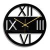CC301-320 Reloj de Pared Digital Redondo de Acrílico Negro Tridimensional Transfronterizo Decoración del Hogar Reloj Sencillo Adhesivo de Pared 3 mm