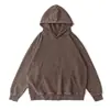 Moletom com capuz retrô para homens, 350g, corte solto, outono/inverno, estilo pullover, adequado para e-commerce transfronteiriço, com acabamento de lavagem vintage, direto da fábrica