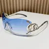 Óculos de Sol Cobra One-Piece Estilo Y2K Hot Girl Transfronteiriço Roxo e Rosa com Design Doce e Picante e Pequeno para Fotografia de Rua