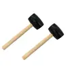 Martelo de Borracha Preto Inodoro com Cabo de Madeira Oval, Martelo de Borracha com Várias Especificações, Martelo de Borracha para Decoração, Martelo de Ferramenta