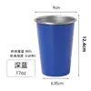 Taza de cerveza de acero inoxidable 304 transfronteriza, taza portátil para bebidas frías, taza con borde rizado de una sola capa, taza creativa práctica, venta al por mayor