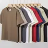 Camiseta de Verano de Algodón Pesado de Xinjiang 400g Manga Corta Color Sólido Holgada Casual Talla Extra Joker Mismo Estilo para Hombre y Mujer