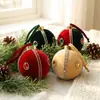2026 Nueva Decoración Creativa de Bola de Tela Navideña con Piedras Preciosas Colgante Adorno para Árbol de Navidad DIY Decoración Colgante de Bola Única
