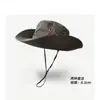 Sombrero de Pescador de Ala Ancha para Hombre, Sombrero de Sol para Senderismo al Aire Libre en Verano, Bordado de Pico de Montaña Estilo Coreano, Sombrero de Pesca Transpirable