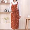 Delantal Morado Impermeable y Resistente a Manchas Bata de Cocina Arte Floral Cafetería Salón de Belleza Uñas Moda Delantal Ropa de Trabajo