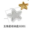 Flor de Papoula Grande, Média e Pequena Estrela de Cinco Pontas Porta-Velas de Armazenamento Molde de Silicone Bandeja com Padrão de Estrela e Lua DIY Molde de Gesso