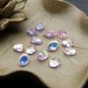 Pétalos de tulipán de esmalte checo de color de alta calidad 6*8 mm pequeña media luna antigua accesorios de joyería diy materiales hechos a mano
