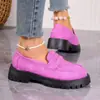 Nuevos Mocasines Bajos de Cuero de Estilo Británico para Mujer, Otoño 2024, de Bajo Tacón, sin Cordones, Caña Baja, Tallas Grandes, Zapatos de Cuero Transfronterizos