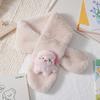 Novo Cachecol Infantil Little Monster Outono e Inverno Engrossado Pelúcia Quente Dos Desenhos Animados Pele de Coelho Bonito Cachecol Do Bebê Gola