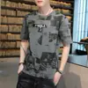Camiseta Masculina de Verão Nova Plus Size Manga Curta Tendência Solta Camada Base Masculina Manga Meia Tendência Fornecedor Direto Transfronteiriço