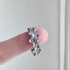 Anel Popular Xiaohongshu de Esmalte com Flor Drip Oil e Design Único, Flor de Glicínia, Anel Aberto Estilo Francês para Dedo Indicador