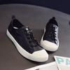 Sapatos Brancos para Mulheres Cano Baixo Couro Genuíno Primavera e Outono 2021 Fivela Elástica Sapatilhas de Couro Macio Bico Redondo Sapatilhas Casuais Sapatos de Estudante Versátil