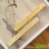 Tinta Salpicada Latão Bronzeado Régua Sólida Régua Régua Pincel Pincel Régua de Caligrafia Pressionar Papel Pequena Caixa Fina Dourada Iniciantes Pressionar Livro Cidade