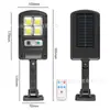 Poste de Luz Solar Integrado Transfronteiriço com Sensor de Movimento Corporal, Luminária de Jardim com Controle Remoto, Luminária de Parede Externa, Luminária de Jardim à Prova d'Água para Áreas Rurais