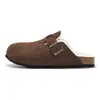 RUIZUSTOCK Chinelos de Cortiça Baotou de Inverno para Homens Sapatos de Algodão para Mulheres Sandálias e Chinelos Quentes Revestimento de Lã Revestimento Externo Fosco