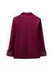 Comercio Exterior Transfronterizo Listo para Enviar Ropa de Mujer Temporada Primavera 2026 Blazer de Terciopelo con Puños de Piel + Pantalones de Pierna Ancha de Cintura Alta