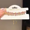 Pulsera Desplegable Geométrica Redonda Cuadrada de Circonita Rosa Pulsera de Temperamento Retro de Nicho Joyería de Mano de Lujo Ligero de Alta Gama