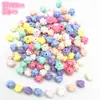 Accesorios hechos a mano con cuentas en forma de lazo de moda, mezcla multicolor, cuentas para la diversión DIY de los niños