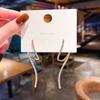 Aguja de plata S925 estilo coreano circonita forma de rayo Super Flash aretes largos geométricos para mujer moda retro europea y americana aretes simples