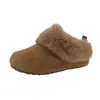Chinelos fofos, com sola grossa, versáteis, que aumentam a altura, novo estilo 2026, chinelos de algodão, chinelos femininos para exterior, estilo Birkenstock, outono e inverno, com forro de fleece