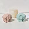 Molde de Silicona para Vela Aromática de Elefante DIY Animal Yeso Aromaterapia Adornos para el Hogar Elefante Decorativo Molde de Pegamento