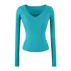 Otoño/Invierno 2026 Estilo Coreano Cuello en V Color Sólido Básico Temperamento Delgado Versátil Tejido Capa Base Suéter para Mujer Favorecedor