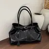 Cor Sólida Bolsa de Ombro Única Estilo Retrô Europeu e Americano Grande Capacidade Nova 2026 Novo Modelo Cinto Estético Casual Bolsa de Axila