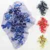 Parche de Tela Bordado Flor Estéreo Diamante Caliente Cuentas de Malla Accesorios Decorativos para Vestido de Escenario Fabricante WhoLesaLe L47