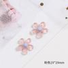 Lindo color resina transparente flor flor aretes diy joyería aretes accesorios de joyería material crema gel cabello
